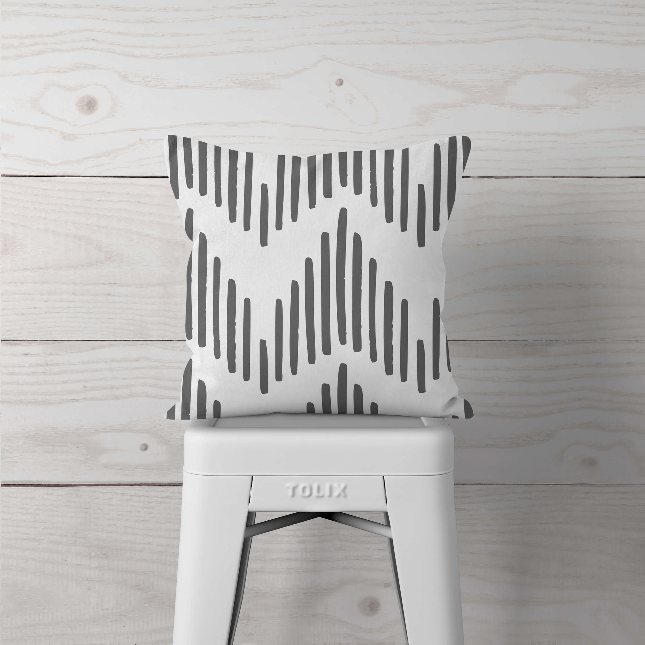 Modern Gray Lines—Pillow Cover