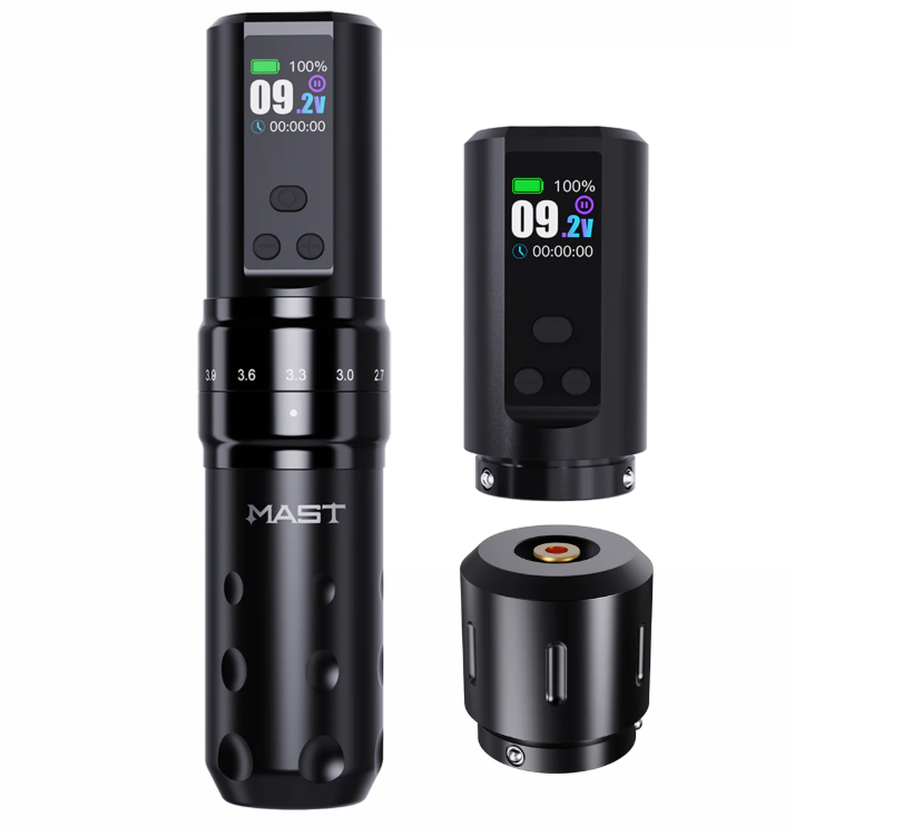 Máquina de lápiz de tatuaje inalámbrico de Mast Fold2 Pro 2 baterías reemplazables