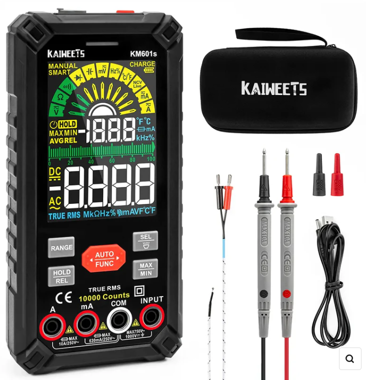 KAIWEETS KM601S Rechargeable Smart Digital Multimeter 10000 Counts TRMS