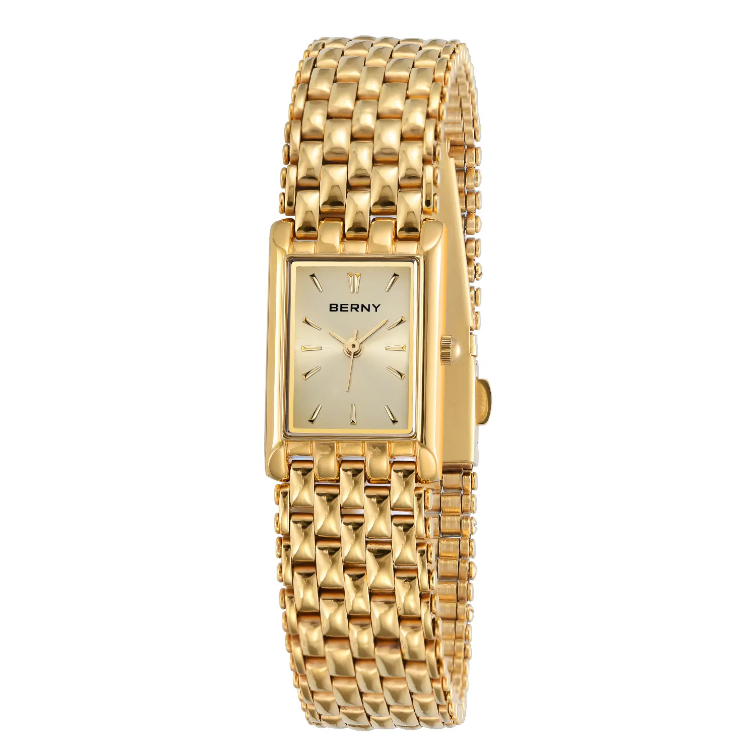 BERNY-Women Quartz Square Gold Watch-2166L