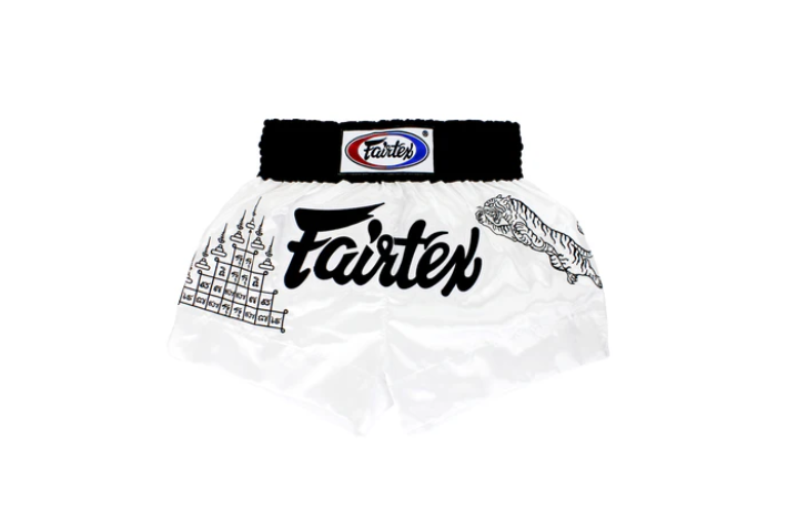 Fairtex BS0637 Superstitious White Muay Thai Boxing Short