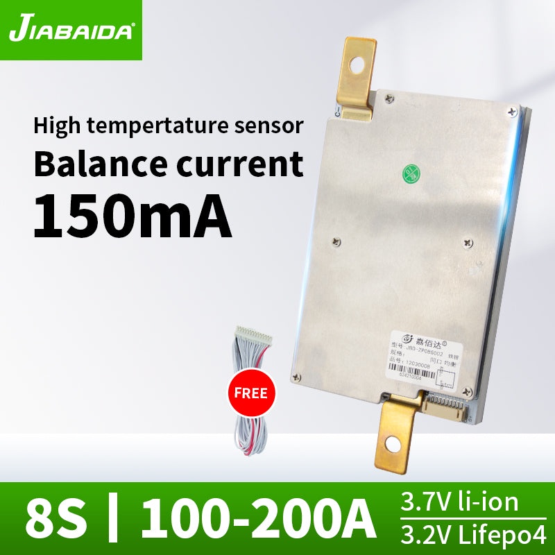 JBD Normal BMS 8S 24V 100A 120A 150A 200A 250A Lifepo4 Lithium Battery PCB with Passive Balance