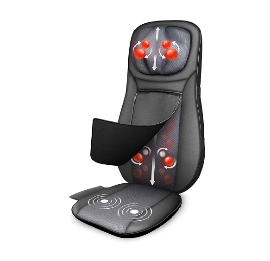Snailax shiatsu Neck & Back Massager with Heat, Full Back Kneading Shiatsu and Rolling Massage - 233