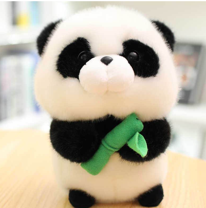 Fluffy baby panda plush doll,  stuffedf animal plushies