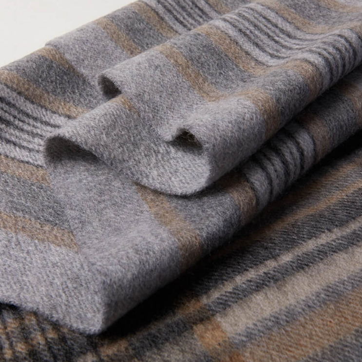 Winter Men's Plaid Pure Cashmere Scarf