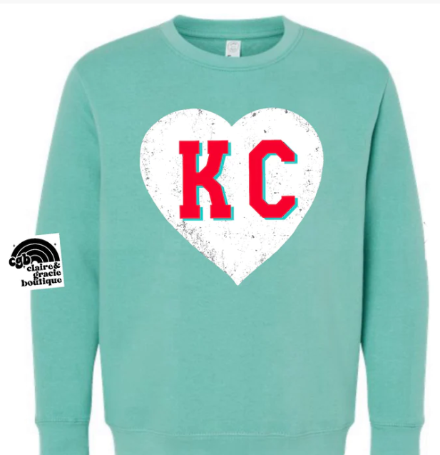 Kansas City Current Sweatshirt Teal | Heart