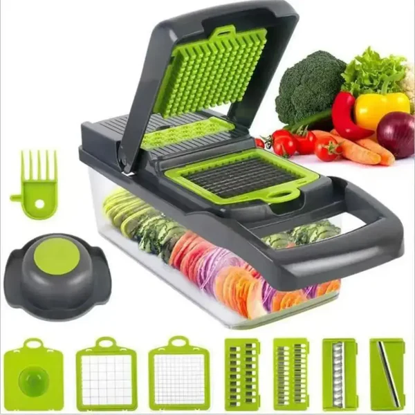 Multifunctional Vegetable Cutter and Slicer, Mandoline Slicer 12 in 1 Vegetable Slicer Manual