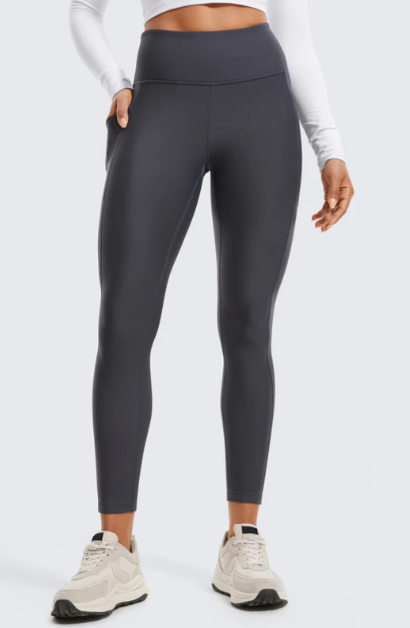 Fleece Lined Leggings with Pockets 25''