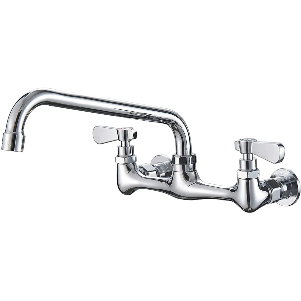 Commercial Kitchen Sink Faucet Center Wall Polished Chrome