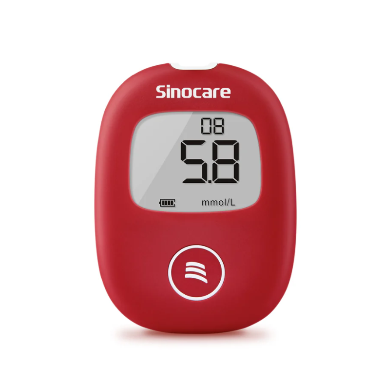 Monitor elegante de la glucosa en sangre de Sinocare Safe AQ, conveniente llevar con la prueba indolora