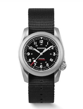 VOYAGER — 100M Waterproof Titanium Automatic Field Watch | Black