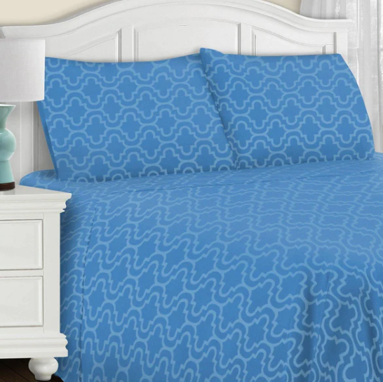 Flannel 100% Cotton All-Season Deep Pocket Solid Sheet Set