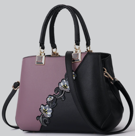 Embroidered bags: Embroidered Leather Messenger Bags