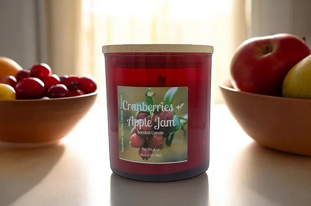 Cranberries + Apple Jam Candle