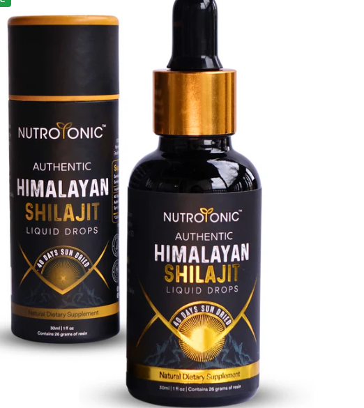 Authentic Himalayan Shilajit Liquid Drops, 60 Days Sun Dried & Organic