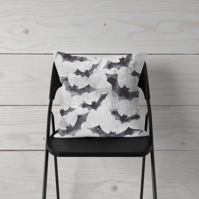 Black Bats Pillow Cover