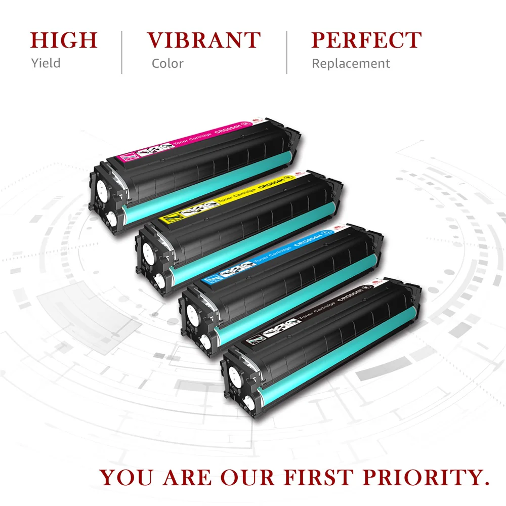 Canon 054 054H Compatible Toner Cartridge Replacement (1 Black 1 Cyan 1 Magenta 1 Yellow) —4 Pack