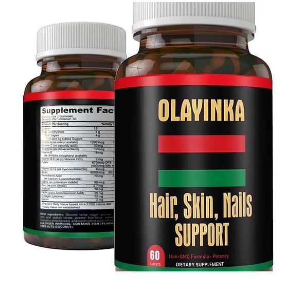 Olayinka Hair, Skin & Nail Support (Gummies)