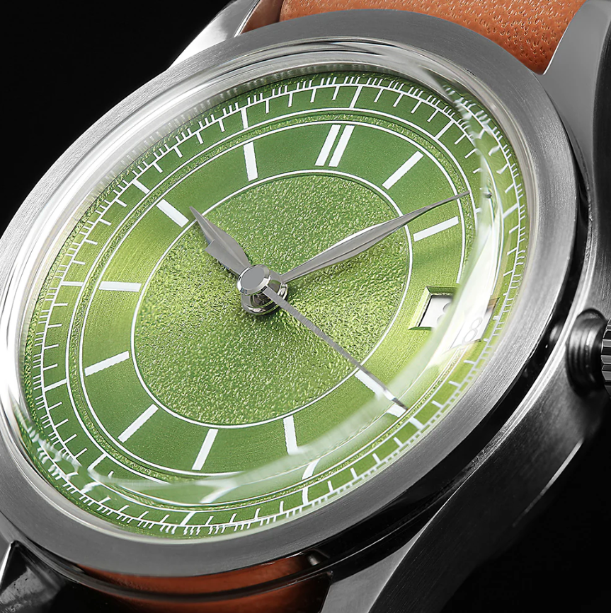 HOU - 80-Hour Power Reserve Vintage Automatic Watch | Avocado Green