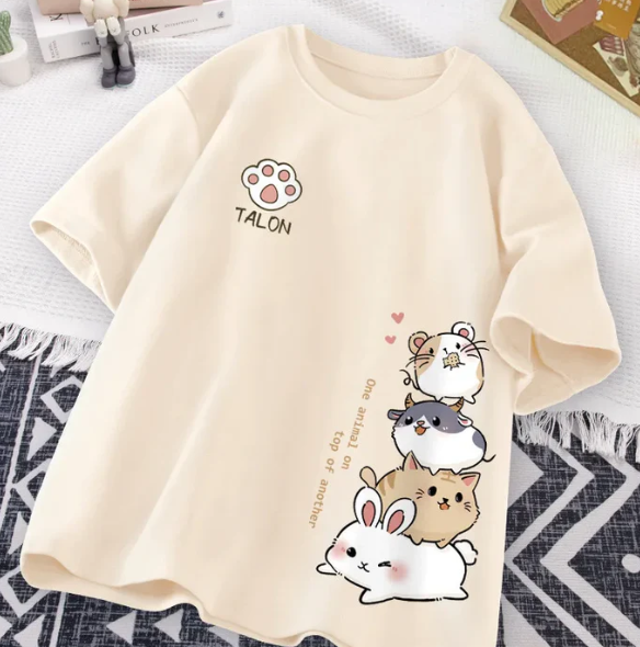 Cute animal stack tshirt