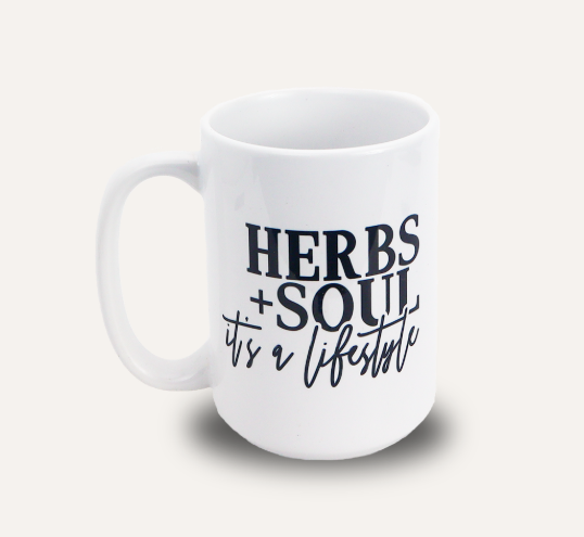 Herbs + Soul Mug (White)