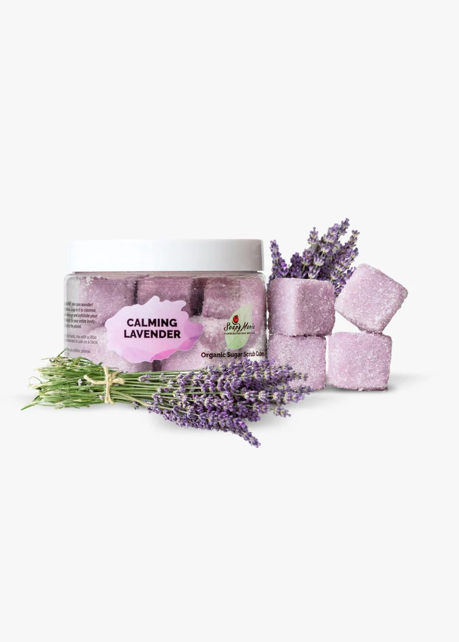 Calming Lavender Organic Sugar Scrub Cubes