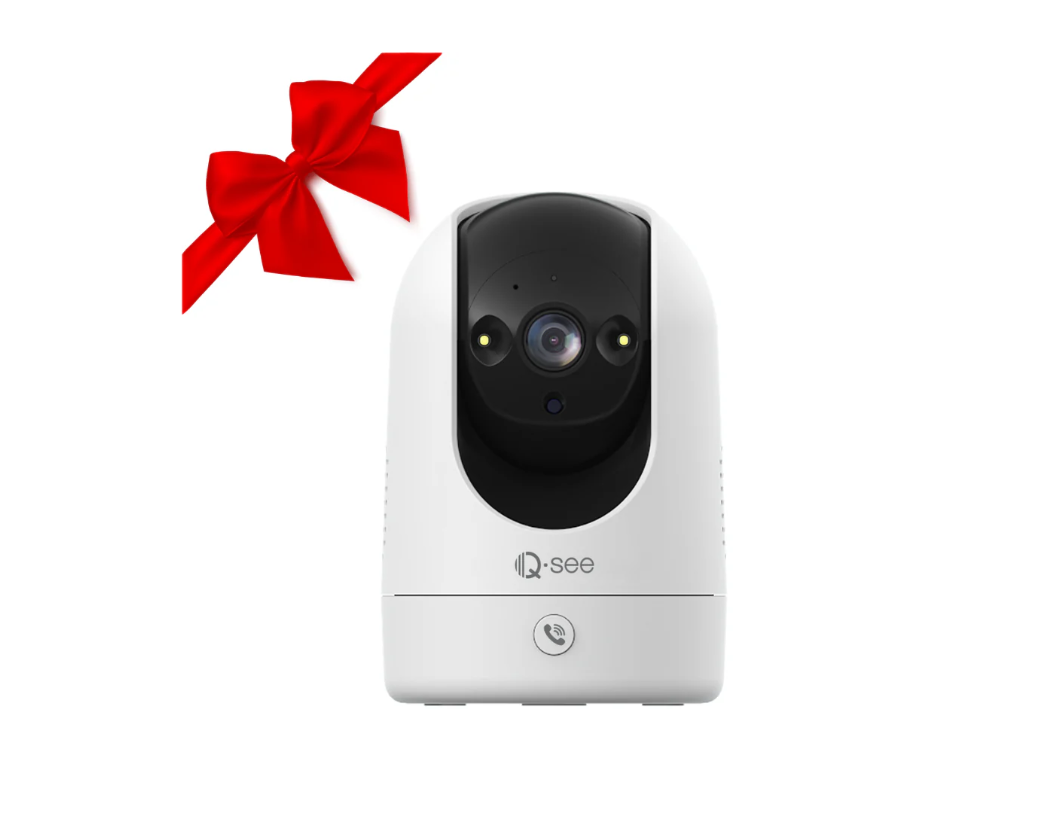 Qsee Hestia 4T 2K 4MP Indoor PT WiFi Security Camera, Color Night Vision