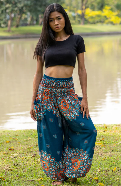 Teal Petal Pants