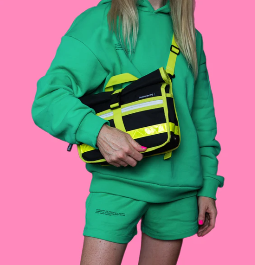 Neon Handlebar Bag Satchel Black