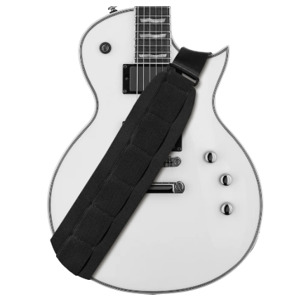 AMUMU SBR Foam Padded Guitar Strap Black - 3.3" Wide -SBR01