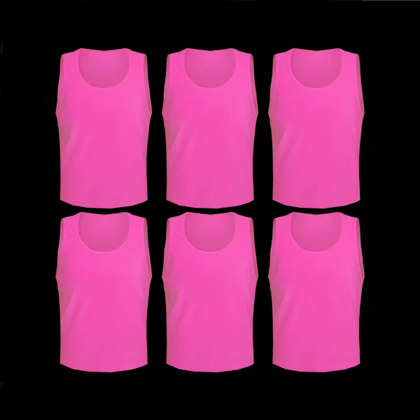 Tych3L 6 Pack of Jersey Bibs Scrimmage Training Vests for all sizes.