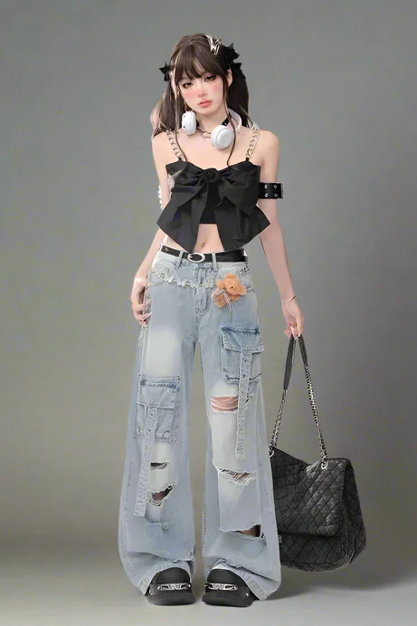 Teddy Grunge Cargo Jeans