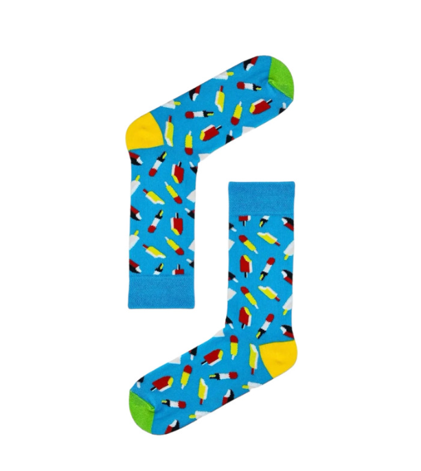 Ice Cream Blue Socks (Unisex)