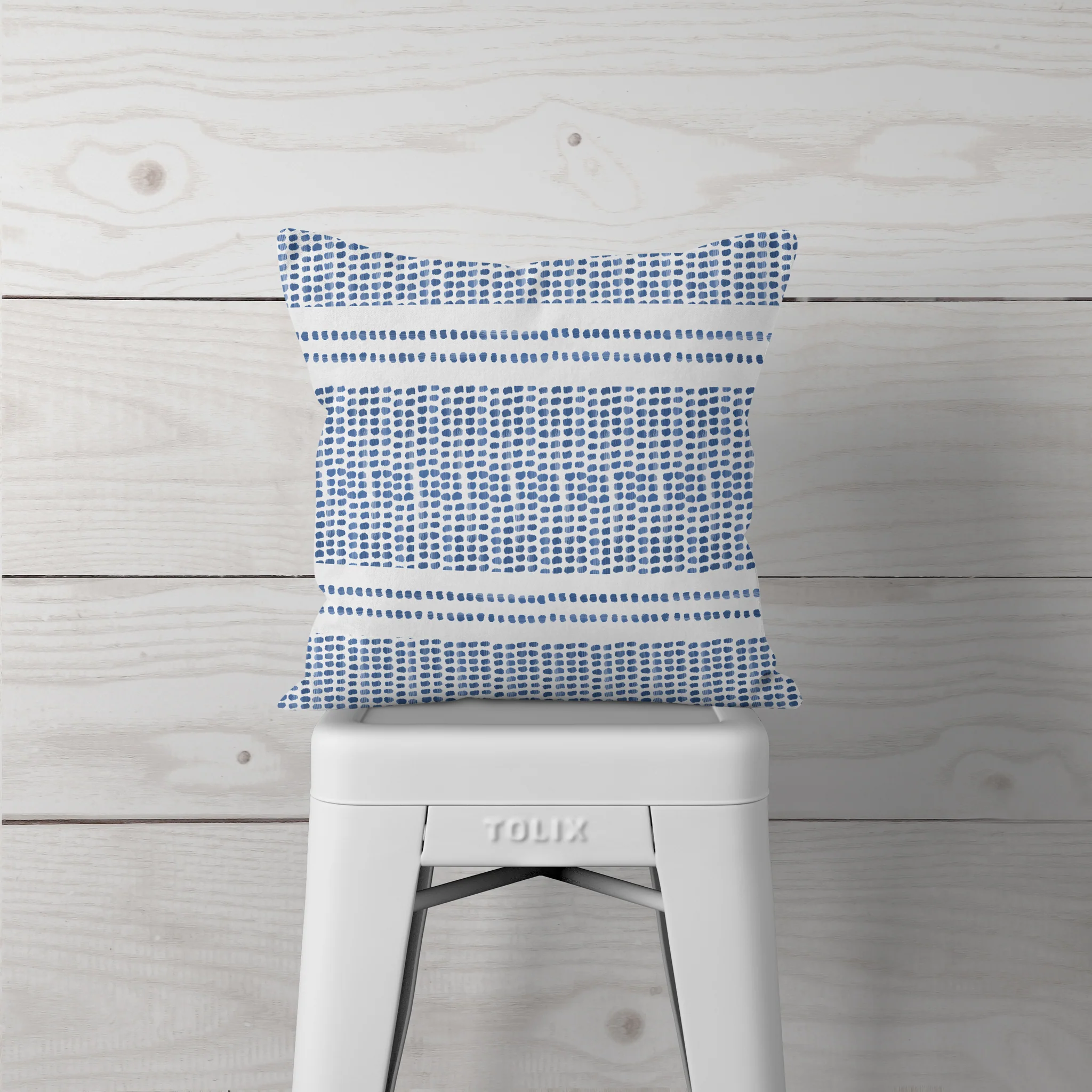 Blue Dots—Pillow Cover