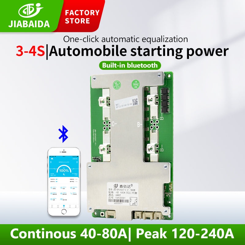 JBD Smart BMS 4S 100A 150A with Built-in Blutooth, Heating function or Switch function Support Series Connection