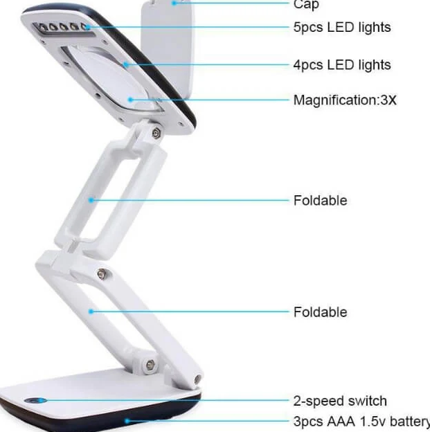 Foldable 3X Magnifier LED - perfect for Diamond Painting 40 reviews