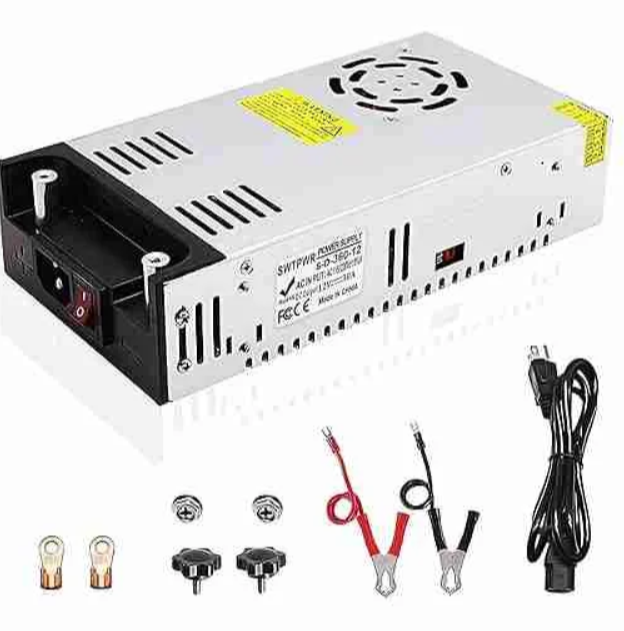 Fuente de alimentación de 12 V, 12 V, 50 A, 600 W, convertidor de CA a CC, transformador de 110 V / 120 V a 12 V, controlador de LED, ventilador de enfriamiento inteligente diseñado para tiras de LED, CCTV y dispositivos de automóviles (DC12V, 12V-50A-600W)