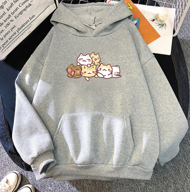 Kawaii kitty cuddles hoodie