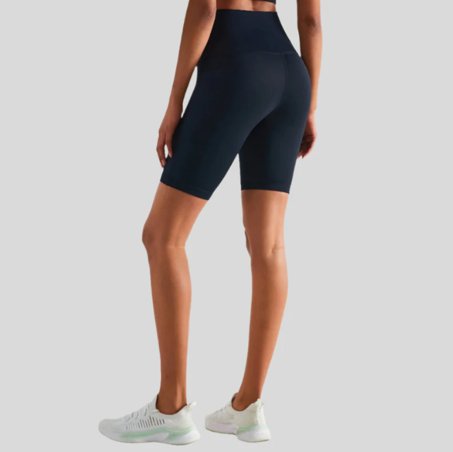 Faye Seamless High-Waist Biker Shorts with Side Pocket
