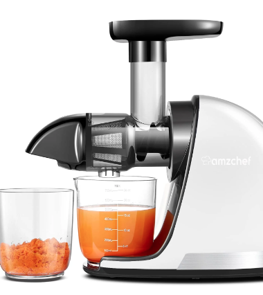 AMZCHEF Cold Press Slow Juicer ZM1501 Pure white