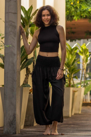 Black Crystal Pants