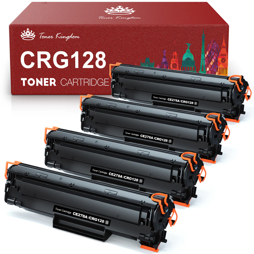 Compatible Canon 128 CRG—128 Black Toner Cartridge —4 Pack