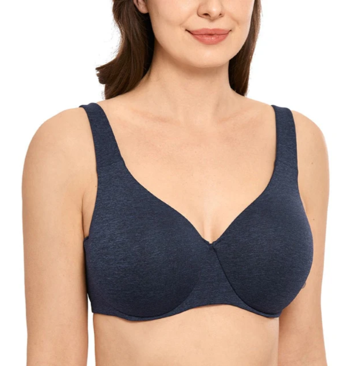 Catalina Seamless Underwire Unlined Minimizer Bra | Camouflage Heather — Sapphire Heather | B—G Cup