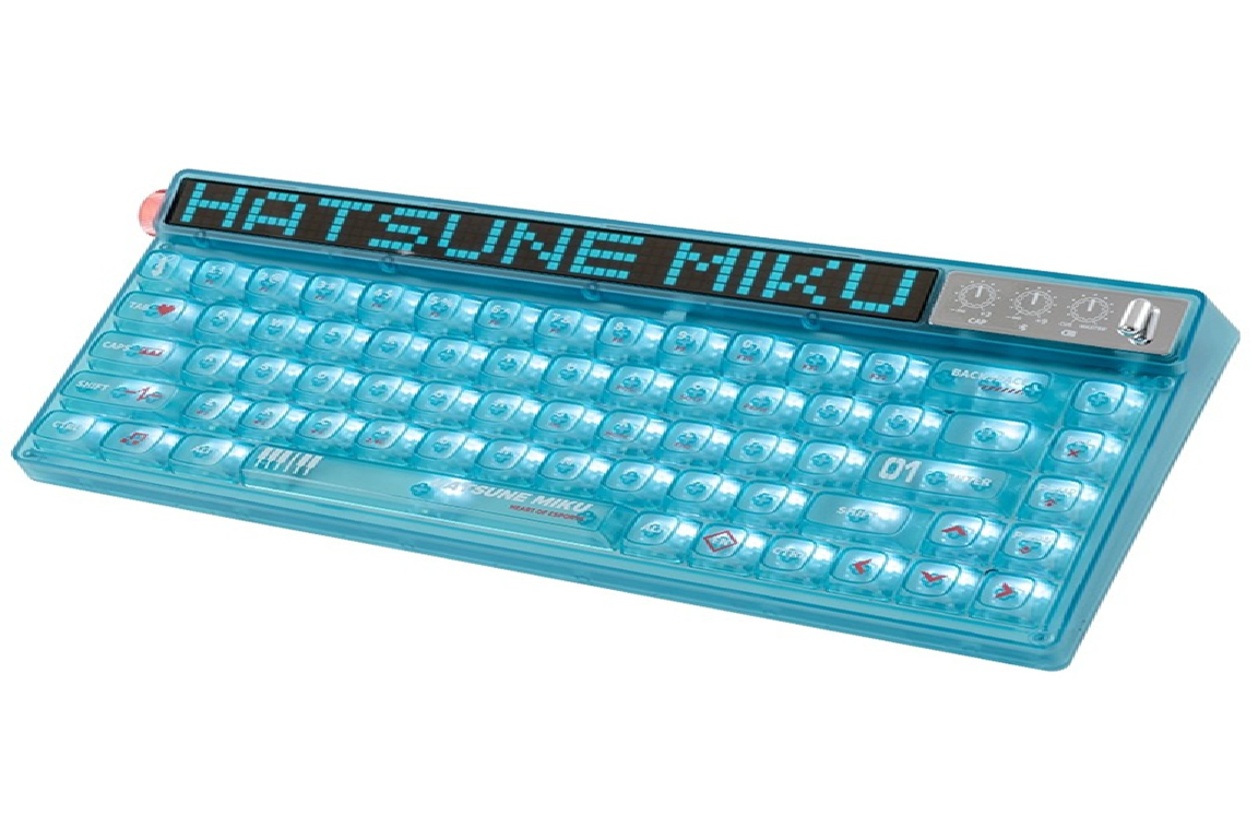 Moeyu x Machenike x Hatsune Miku Collab Heart of Esports 68 Key RGB Wireless Mechanical Gaming Keyboard