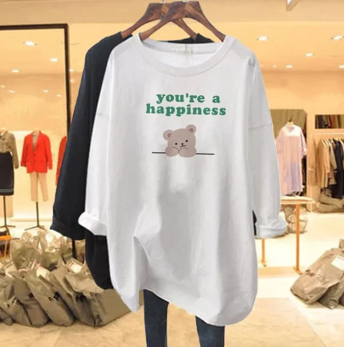 Long Sleeve Cotton Nursing T-shirt