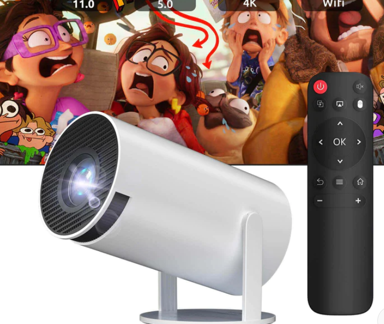 HY300 Mini Portable Projector With Apps Built-in, With Wi-Fi and Bluetooth Connection