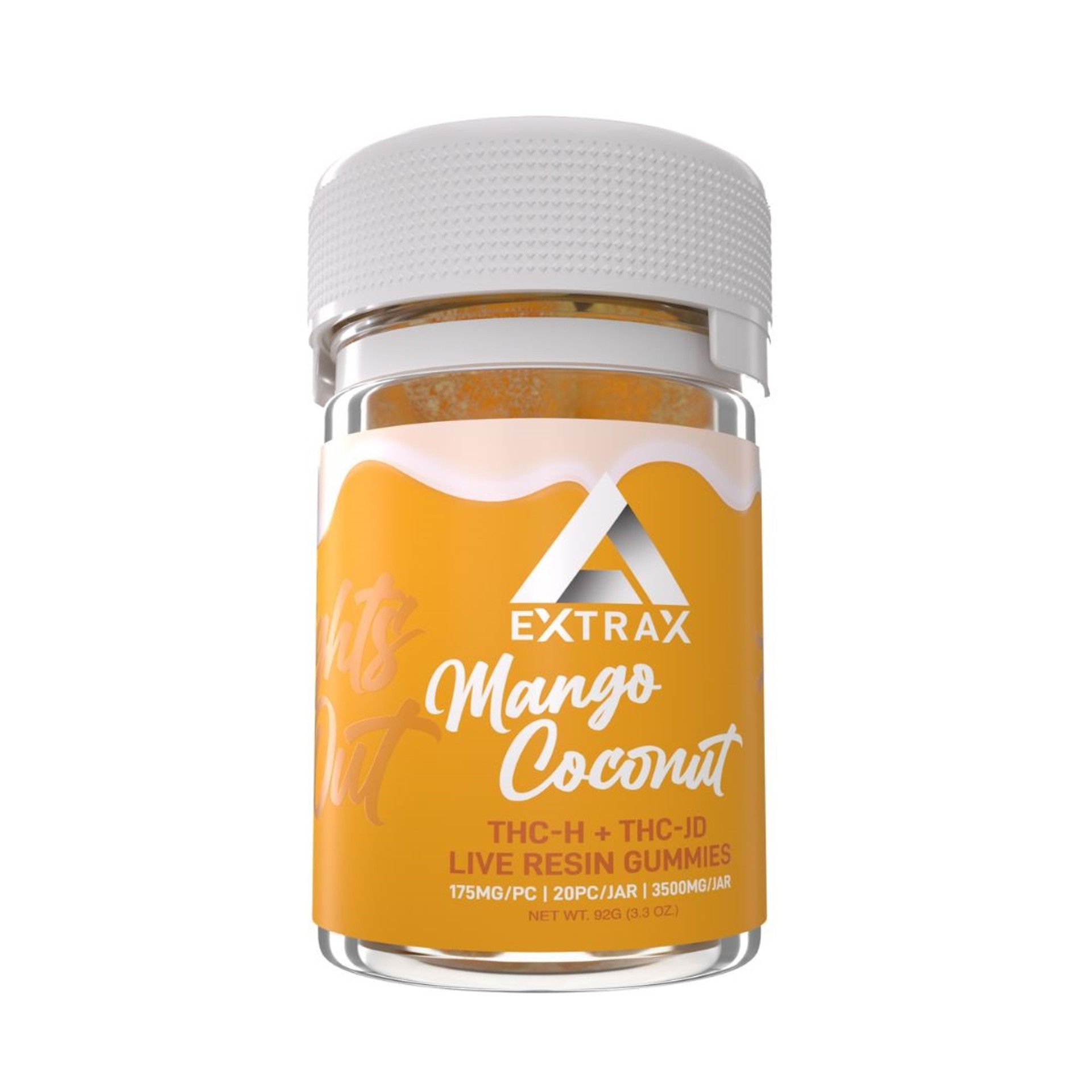 Mango Coconut Live Resin Gummies — 3500mg