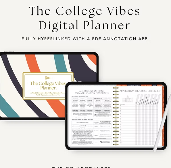 The College Vibes June - May Undated Digital Planner