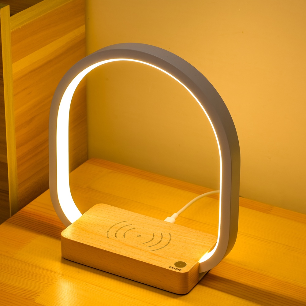 Multifunctional European Style Table Lamp with Wireless Charging – Eye Protection, Creative Design, Round Shape
