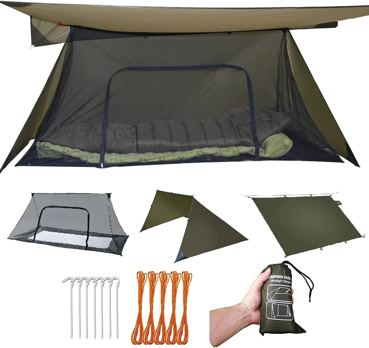 Ultralight Survival Shelter Set---Modular Tent